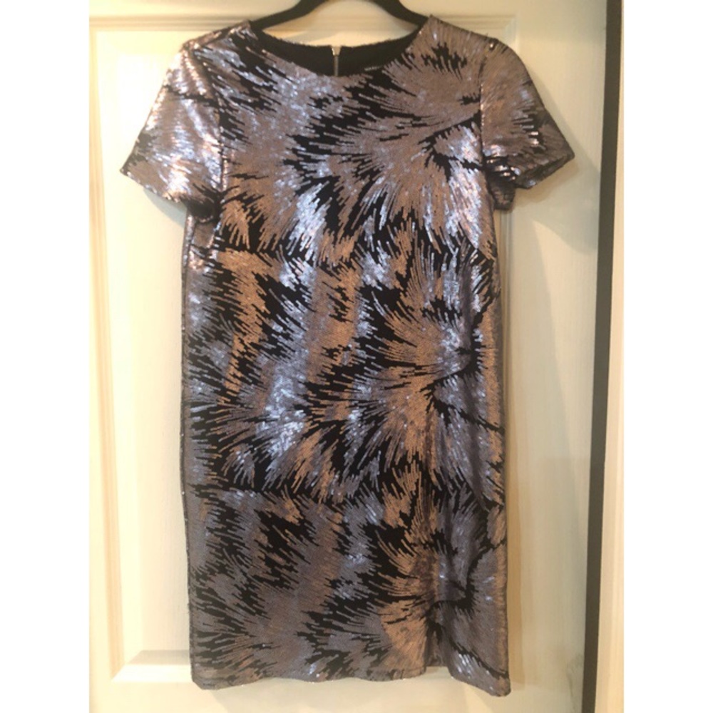 Warehouse Sequin Shift Dress Practically New - image 5